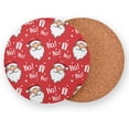 thumbnail image 2 of GZHJMY Santa Claus Round Coaster, 4 Pcs Heat Resistant Absorbent Drink Coaster for Kitchen Bar Cafe Decor, 2 of 7