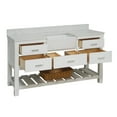 thumbnail image 3 of Charlotte 60" Single Farmhouse Bathroom Vanity with White Cabinet and Engineered Carrara Top, 3 of 6