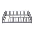thumbnail image 3 of Bellemave Full Size Montessori Bed Frame with Slats and Rails, Solid Wood Full Floor Bed for Kids/Boys/Girls, No Box Spring Needed (Gray), 3 of 6