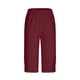 thumbnail image 5 of Leggings capri de 7/8 para mujer: color liso, ligeros, transpirables, cintura elástica para el verano, tallas S-XXXL, 5 of 5