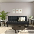 DHP Dexter Futon & Lounger, Convertible Sofa Bed & Couch, Navy Blue