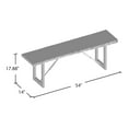 thumbnail image 6 of Furniture of America Jared Industrial Wood Dining Bench, Walnut, 6 of 6
