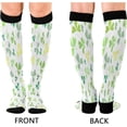 thumbnail image 2 of GZHJMY 1 Pair St. Patrick's Day Clover Compression Socks for Women Men, Knee High Stockings for Athletic Sports,Running,Travel, 2 of 7