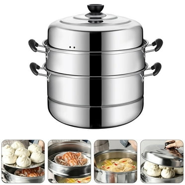 1Pc Stainless Steel Steamer Multifunctional Steam Pot for Home (Assorted Color)