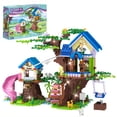 thumbnail image 2 of Tree house Building Set with LED,Friend Tree House Building Block Toy with Swing,Slide, 792pcs Mini Blicks, 2 of 5