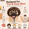 thumbnail image 4 of Funny Pet Wig Headband for Dogs & Cats – Cute Costume Accessory for Photos, Parties Holidays, Wigs Costumes Outfit Halloween, Small Medium Large Dog, Cat Cosplay Clothes Accessories, 4 of 8
