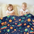 thumbnail image 5 of Space Astronaut Throw Blanket Soft Plush Flannel Blanket for Baby Girls Boys Space Themed Bedroom Decor Blankets for Couch, Sofa 40"x50", 5 of 9