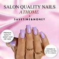 thumbnail image 4 of Set de uñas postizas press on JOYVVEW lila, talla mediana cuadrada, 28 piezas, 4 of 7