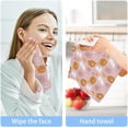 thumbnail image 4 of GZHJMY Halloween Ghosts Pumpkin on Pink Wash Cloths 6 Pcs Small Cotton Wash Towels for Kitchen Bathroom, 4 of 5