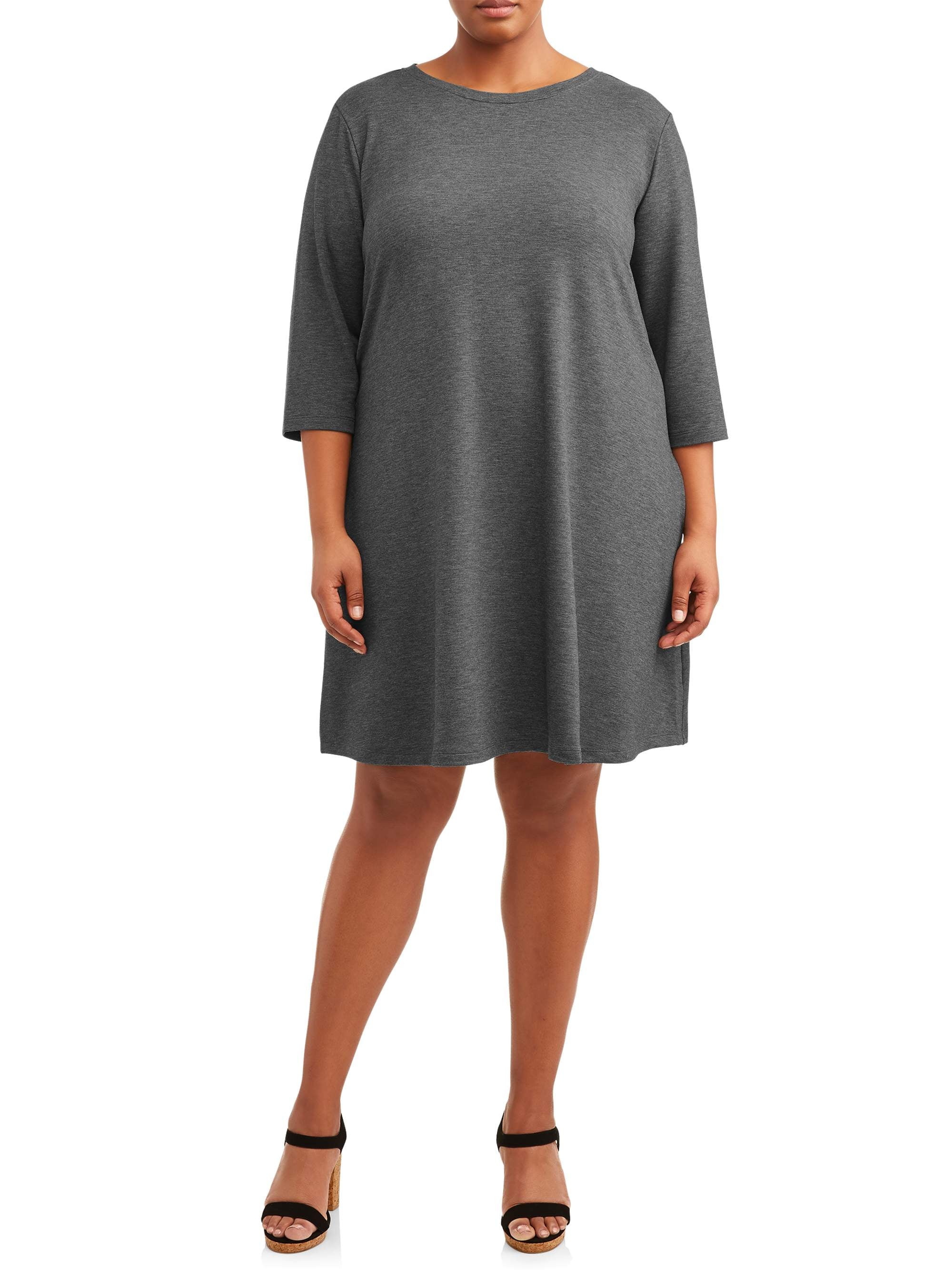 plus size knit dresses with sleeves