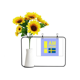 thumbnail image 1 of Soy de Suecia Tarjeta de bendición de jarrón de girasol artificial, 1 of 3
