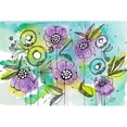 thumbnail image 3 of Krinlox 18x13 Black Modern Framed Museum Art Print Titled - Vibrant Garden Beauties, 3 of 5