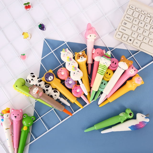 Creative children‘s decompression pen soft slow rebound decompression pen cartoon learning office supplies vent gel pen