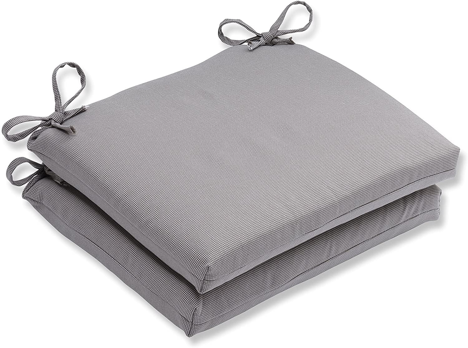 Pillow Perfect Outdoor/Indoor Tweed Squared Corners Seat Cushion (Set