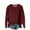 Wine, variant on Lmnyox Button Down Cardigan for Women Solid Long Sleeve Crew Neck Knit Tops Fall Winter Fashion Sweaters