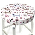 thumbnail image 3 of Vsdgher Cute Dog Print Stool Covers Round,Stretch Round Stool Covers Washable Stool Cushion Slipcover Elastic Chair Covers for 12-14 Inch Chair, 3 of 7