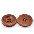 thumbnail image 2 of Sexy Sparkles 50 PCs Flatback Brown Round Wood Sewing Buttons for Diy and Crafts, Scrapbooking Wood Buttons Sewing Diy and Crafts- 4 Holes Round, 25mm, 2 of 3