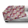 thumbnail image 3 of Coral Soft Flannel Fleece Throw Blanket, Double Exposured Graphic Mexican Skull Bones and Exotic Creepy Dead with Plants, Cozy Plush for Indoor and Outdoor Use, 60" x 80", Multicolor, by Ambesonne, 3 of 6