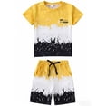 thumbnail image 3 of Toddler Boy Outfits Stylish 2 Piece Set for Play and Everyday Wear Boys' Clothing Sets Yellow 5-6 Years, 3 of 5