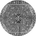 thumbnail image 1 of Ahgly Company Indoor Round Medallion Gray Traditional Area Rugs, 5' Round, 1 of 1