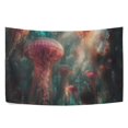 thumbnail image 6 of Yayeee Tapestry Wall Hanging for Bedroom 90" x 60" Living Room Home Wall Art Decor, Psychedelic Forest, 6 of 7