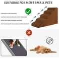 thumbnail image 6 of 5-Step Dog Stairs and Ramp for High Bed,Non-Slip Sturdy Pet Steps for Small Dogs and Cats,22.2" H,Brown, 6 of 6