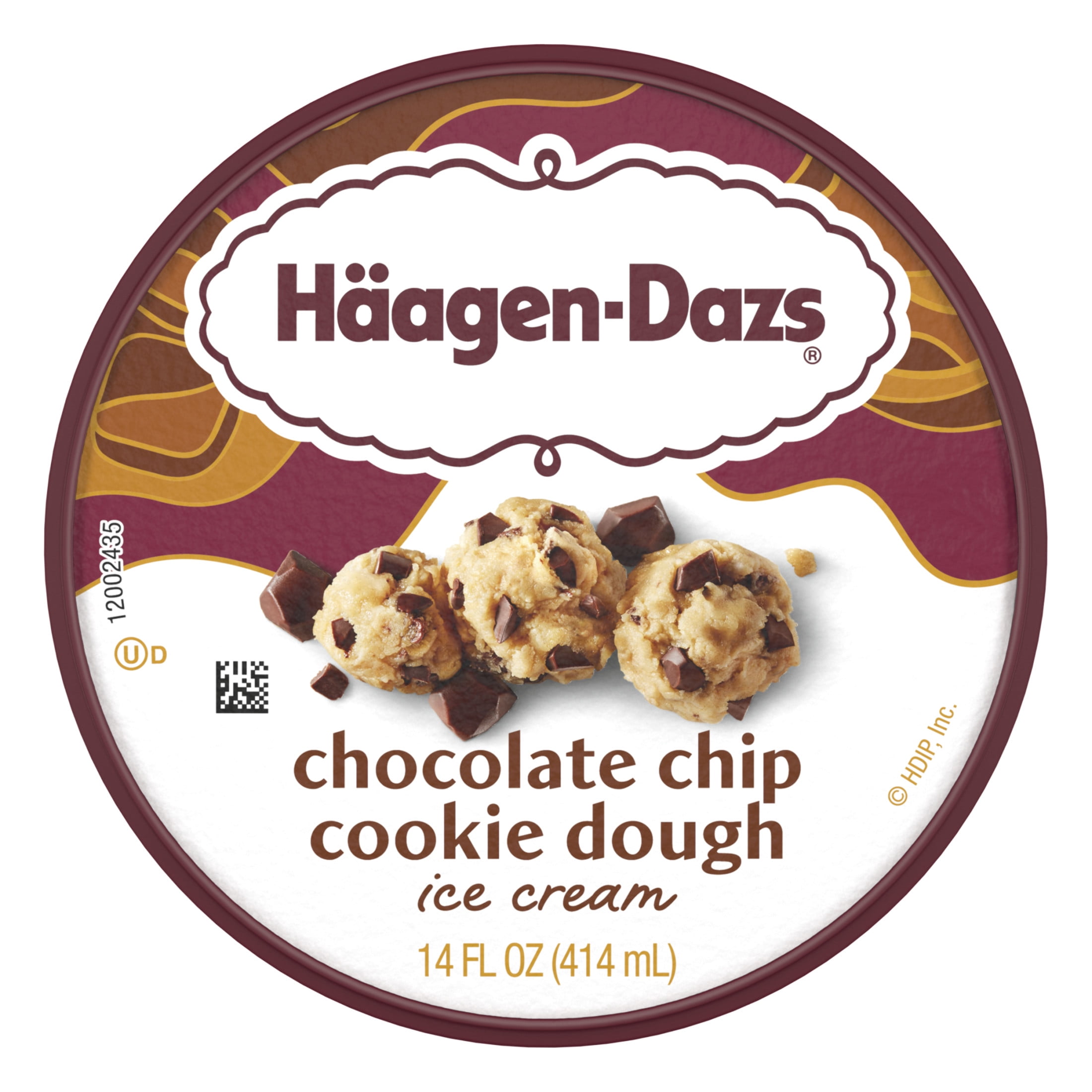 Haagen Dazs Chocolate Chip Cookie Dough Ice Cream, Kosher, 14 oz