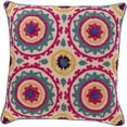 thumbnail image 2 of Khavi KHV-002 22"H x 22"W Square Pillow Cover Pink/Denim/Teal/Yellow/Purple/Blue, 2 of 3