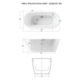 thumbnail image 2 of FerdY Bali 59" Acrylic Freestanding Bathtub with Brushed Nickel Drain, 2 of 10