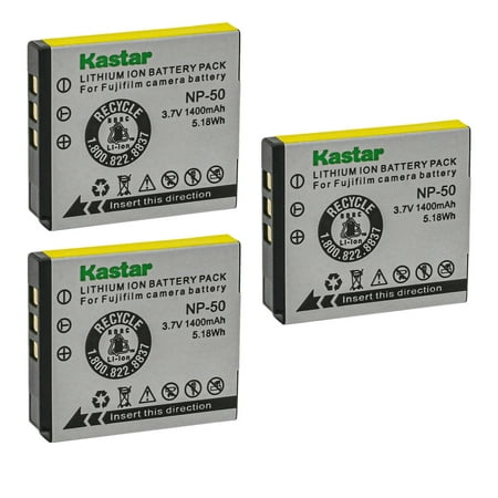 Image of Kastar NP-50 Battery 3-Pack Replacement for COBRA 213021N001 CP-2055A CP-2058A CP-250S CP205SA CP310 CP310S CP310SA CP320 CP-320SA CP-355S CP1155 CP-9105 CP-9125 CP-9135 CPSA Camera