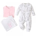 thumbnail image 1 of 3Pcs Infant Baby Girl Cartoon Print Long Sleeve Tousers Bodysuit Set Newborn Casual Romper Clothes 0-18M, 1 of 6