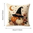 thumbnail image 2 of 20x20 Inch Fall Pumpkin Throw Pillow Cover Soft Farmhouse Sofa Cushion Case Autumn Thanksgiving Seasonal Home Decor Beige Tone, 2 of 3