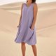 thumbnail image 3 of WILLBEST Vestidos Casuales Para Mujer Verano Vestido De Lino Para Mujer Vestido De Playa Informal Hasta La Rodilla Vestido Sin Mangas Vestido Casual Estampado De Verano Con Bolsillos, 3 of 3