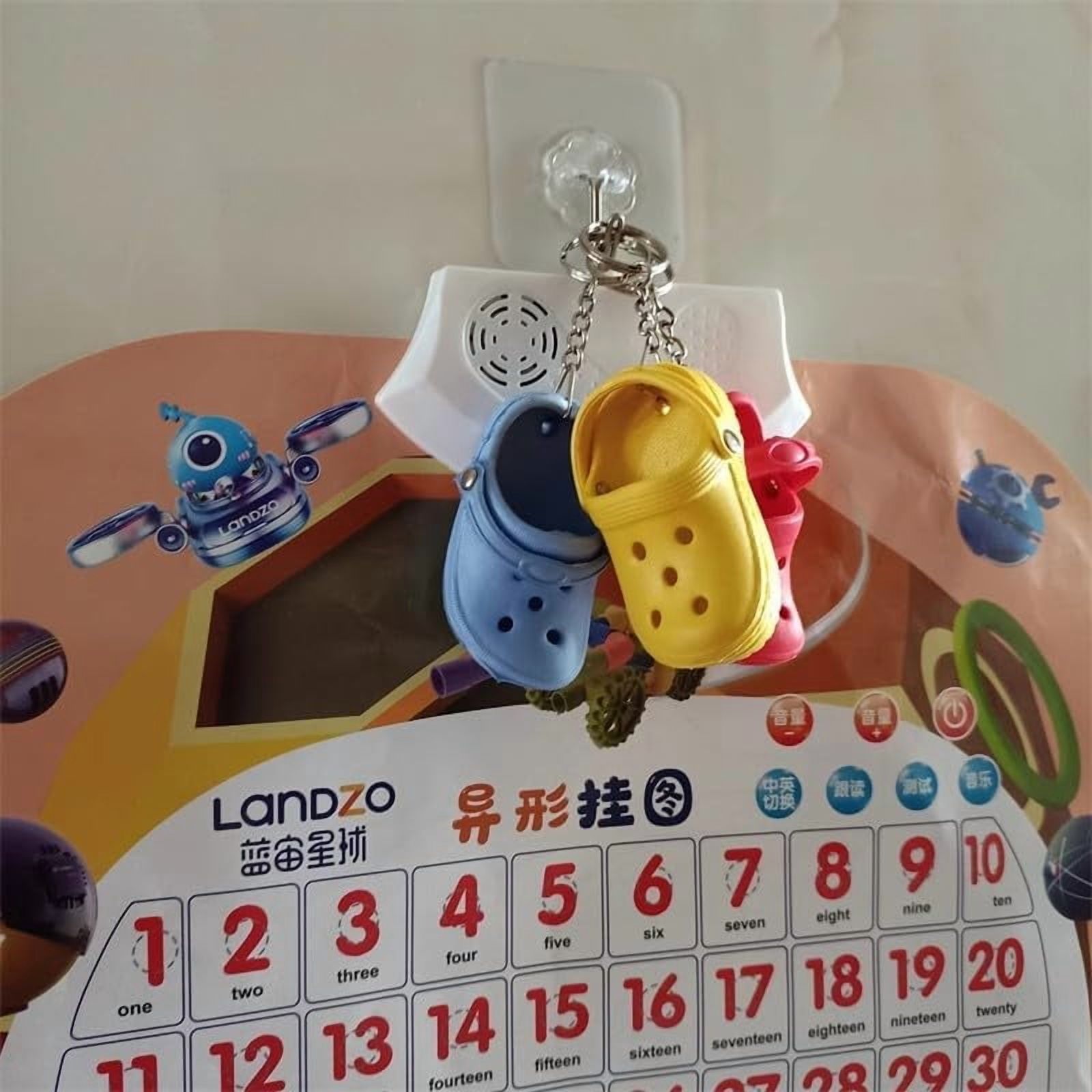 ABCISI 7pcs Cute Shoes Charms, Mini Shoe Keychain, Silicone Slipper Key Chains with Cute Soft Hole, Sandals Key Ring Pendant Decoration For Backpacks Cars