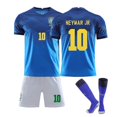 thumbnail image 1 of Neymar 10# Brasil Visitante 2021-2022 Conjunto de camiseta de fútbol para niños de la nueva temporada-- BmatwkZeng Bmatwk Jersey, 1 of 3