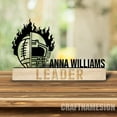 thumbnail image 2 of Craftnamesign Custom Wooden US Football Desk Name Plate, Football Player Metal Nameplate for desk, 2 of 5
