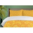 thumbnail image 4 of Ambesonne Fruit Duvet Cover Set, Juicy Mandarin Slices Pattern, 2-Calking, Marigold Pale Orange, 4 of 7