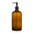 thumbnail image 1 of Bouclair Brown Amber Glass Soap Dispenser, 1 of 2