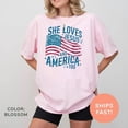 thumbnail image 3 of "She Loves Jesus and America Too" T-Shirt – Patriotic Christian Flag Graphic Tee for Women, 3 of 6