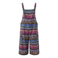 thumbnail image 5 of FASHIONWT Women Plus Size Printing Suspenders One-Piece Overalls Calf-Length Pants Square Neck Sleeveless Overalls, 5 of 5