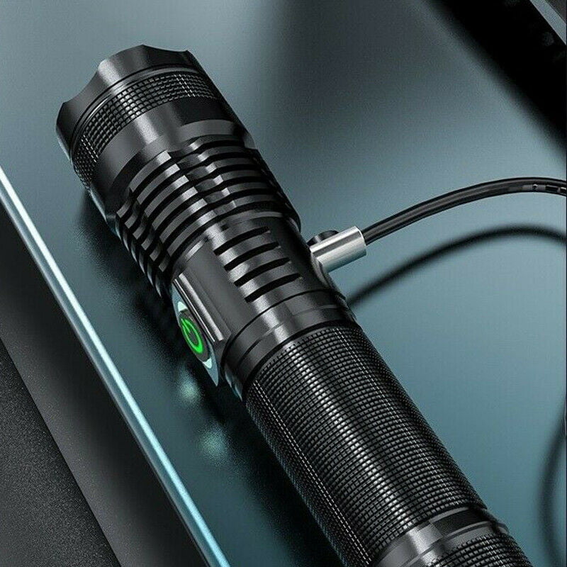 1000000 Lumen XHP70 Wiederaufladbare Leistungsstärkste LED-Taschenlampe USB Zoom 