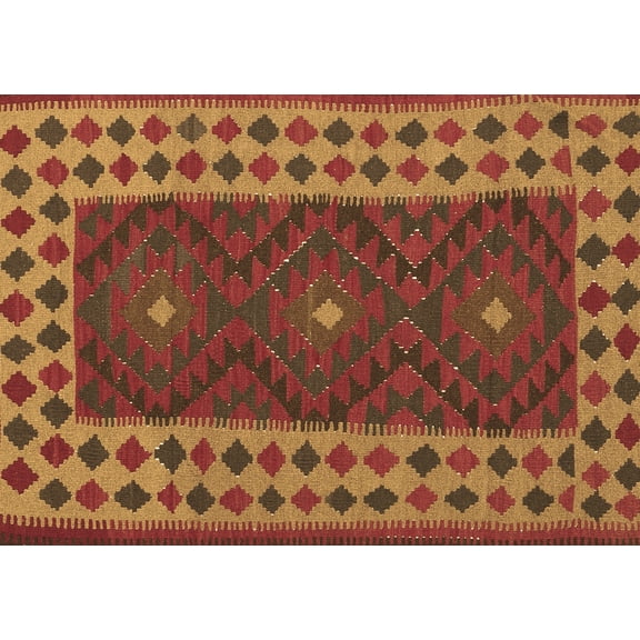 Ahgly Company Indoor Rectangle Oriental Brown Traditional Area Rugs, 5' x 7'