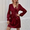 thumbnail image 2 of Cyber&Monday Deals USSUMA Casual Dresses For Women, Short Sleeves Womens Sundresses Summer Casual Peplum Elastic Dress Paisley Stars Printed 2022 Elegant Crew Neck Midi Gown Night Dresses, 2 of 7