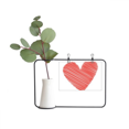 thumbnail image 1 of Heart Graffiti Line Valentine's Day Metal Picture Frame Cerac Vase Decor, 1 of 2