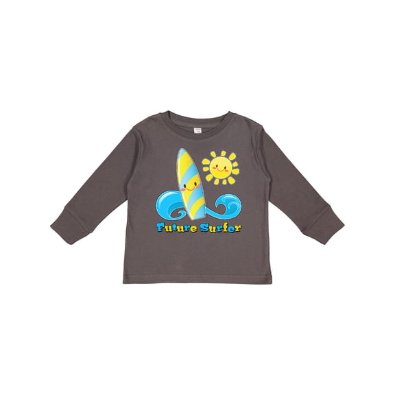 Inktastic Future Surfer- Surfboard and Sun Boys or Girls Long Sleeve Toddler T-Shirt