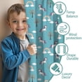 thumbnail image 3 of Blackout Kids Curtains,Blue Cartoon Unicorn Tree Rainbow Cloud Pattern Childrens Insulated Curtains Set Of 2,Bedroom Essentials,Toddler Room Decor 42"x84", 3 of 5