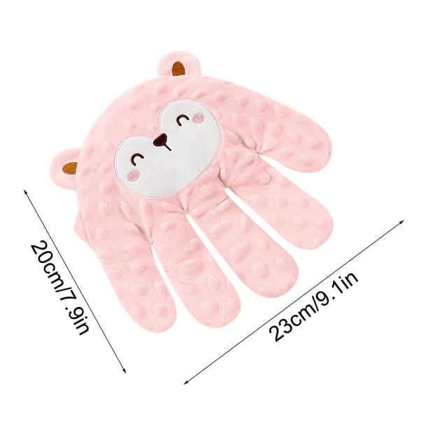 Alivio eléctrico para bebés con palmaditas, control remoto, adorable dispositivo calmante, suave almohada de mano, diseño de palmas suaves, ayuda para dormir siestas y por la noche.