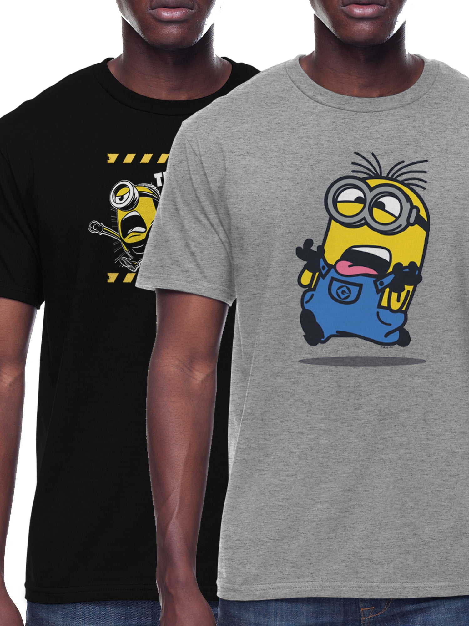 Minions Try Karate & Minion Dave Men's Short Sleeve Graphic Tees, 2 ...
