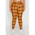 thumbnail image 4 of Womens Plus Size High Waisted Cell Phone Pocket Plaid Leggings, 4 of 6