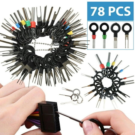 

Yannee 78 Pcs Wire Terminal Removal Tool Car Electrical Wiring Crimp Connector Pin Kit